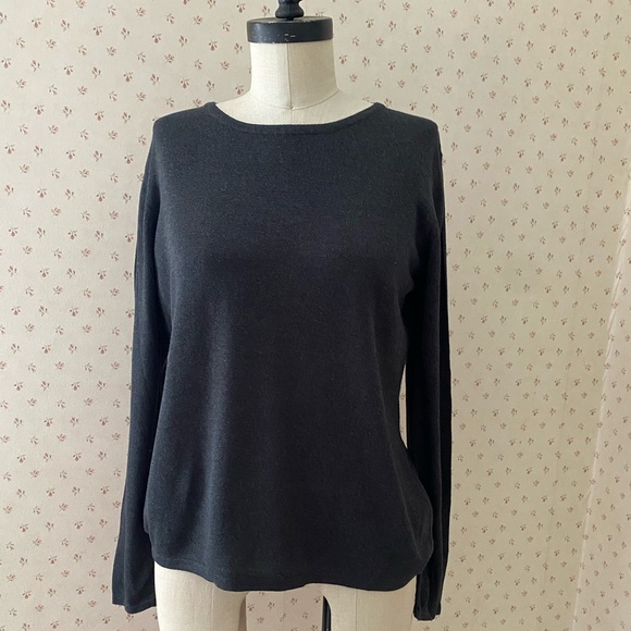 David Brooks dark grey silk mix sweater size S - Picture 3 of 10